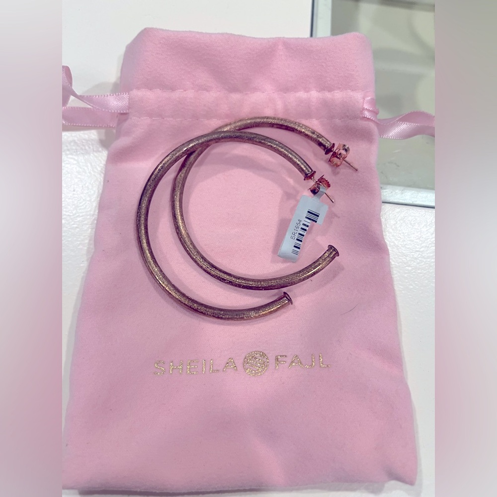 NEW Sheila Fajl Hoop Earrings. ROSE. Everybody’s Favorite Hoops. NEW with TAGS.